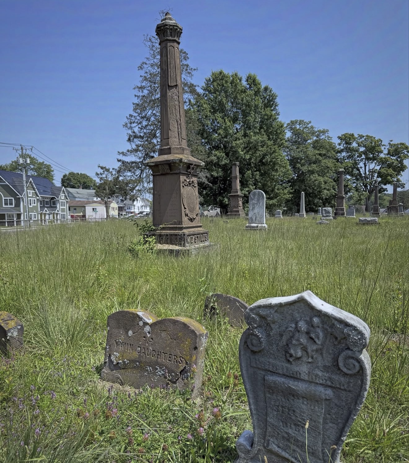 Historic cemetery landscape in Connecticut