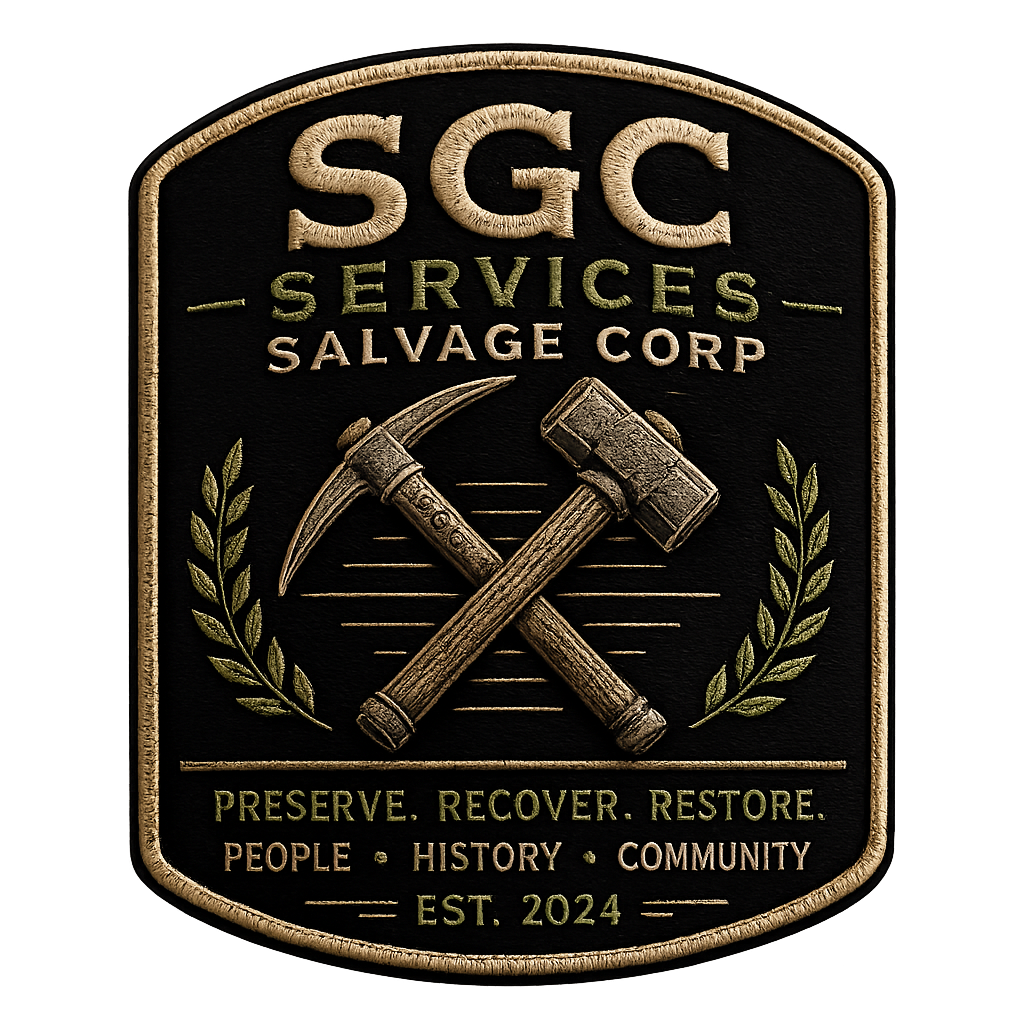 SGC Services preserve restore remember emblem