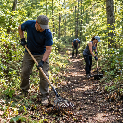 Concept illustration: Trail Development, Clearing & Stewardship